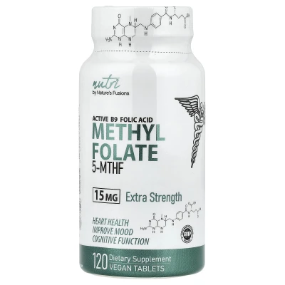 Nutri - Methyl Folate | 15 mg | 120 Vegan Tablets