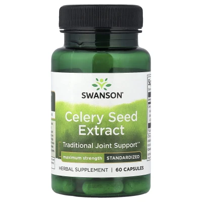 Swanson - Celery Seed Extract | Standardised | 60 Capsules (150 mg per Capsule)
