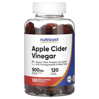 Nutricost - Apple Cider Vinegar Gummies | Apple | 500 mg | 120 Gummies