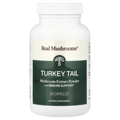 Real Mushrooms - Turkey Tail | Mushroom Extract Powder | 90 Capsules