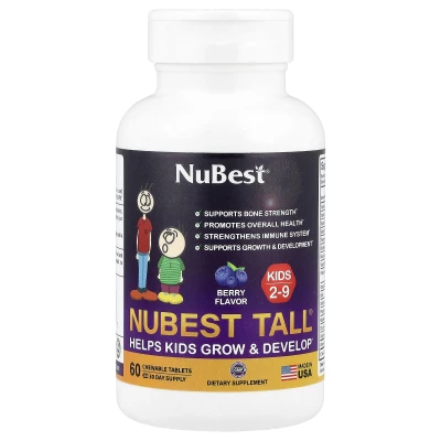 NuBest - Tall® | Kids Aged 2-9 | Berry | 60 Chewable Tablets