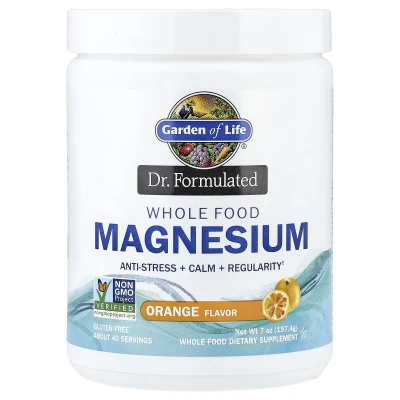 Garden of Life - Dr Formulated | Whole Food Magnesium | Orange | 7 oz (197.4 g)