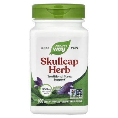 Nature's Way - Skullcap Herb | 100 Vegan Capsules (425 mg per Capsule)
