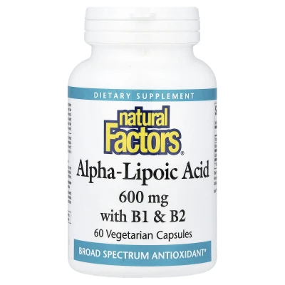 Natural Factors - Alpha-Lipoic Acid with B1 & B2 | 60 Vegetarian Capsules