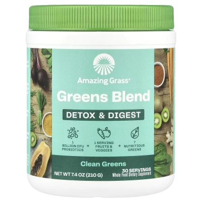 Amazing Grass - Greens Blend | Detox & Digest | Clean Greens | 7.4 oz (210 g)