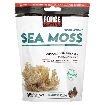Force Factor - Fundamentals | Sea Moss | Salted Caramel | 30 Soft Chews (250 mg per Chew)