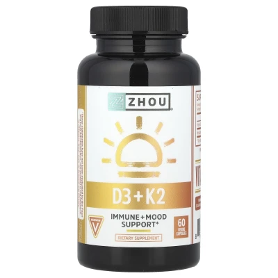 Zhou Nutrition - D3 + K2 | 60 Veggie Capsules