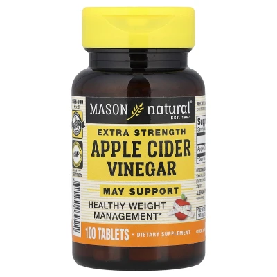 Mason Natural - Apple Cider Vinegar | 100 Tablets (500 mg per Tablet)