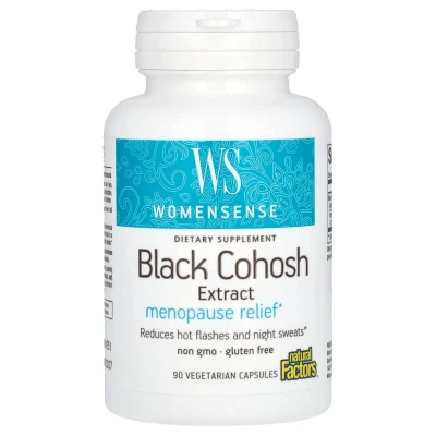 Natural Factors - WomenSense® | Black Cohosh Extract | Menopause Relief | 90 Vegetarian Capsules