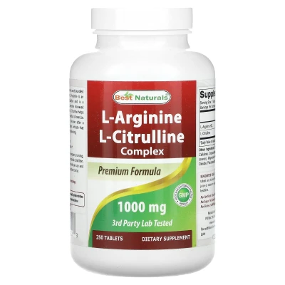 Best Naturals - L-Arginine | L-Citrulline Complex | 250 Tablets