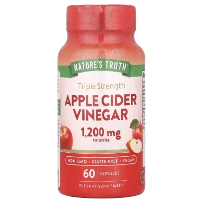 Nature's Truth - Triple Strength Apple Cider Vinegar | 60 Capsules (600 mg per Capsule)
