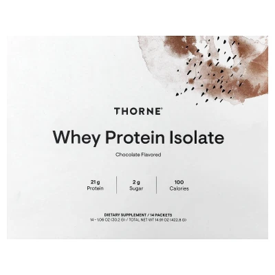 Thorne - Whey Protein Isolate | Chocolate | 14 Packets | 30.2 g Each