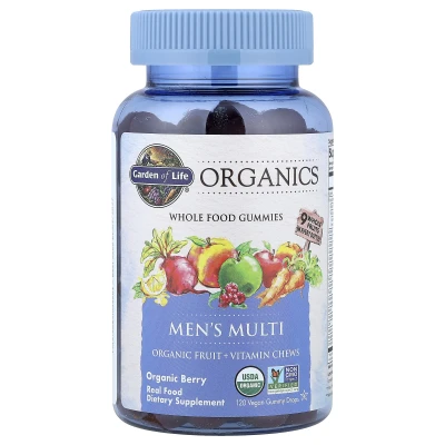 Garden of Life - Organics | Men's Multi Gummies | Organic Berry | 120 Vegan Gummy Drops