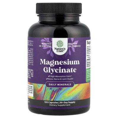 Nature's Craft - Magnesium Glycinate | 120 Capsules (125 mg per Capsule)