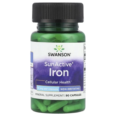 Swanson - SunActive® | Iron | 15 mg | 90 Capsules