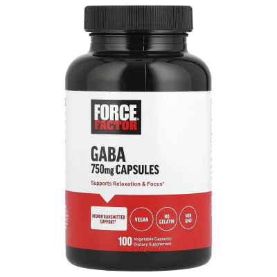 Force Factor - GABA | 750 mg | 100 Vegetable Capsules