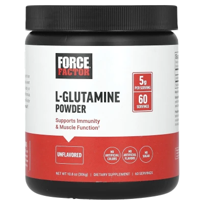 Force Factor - L-Glutamine Powder | Unflavoured | 10.8 oz (306 g)