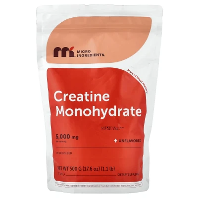 Micro Ingredients - Creatine Monohydrate Powder | Unflavoured | 500 g (17.6 oz)