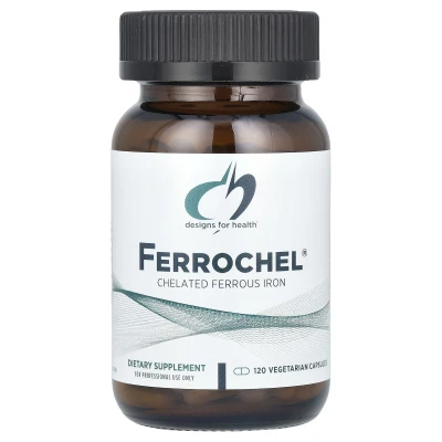 Designs For Health - Ferrochel® | 120 Vegetarian Capsules (27 mg per Capsule)