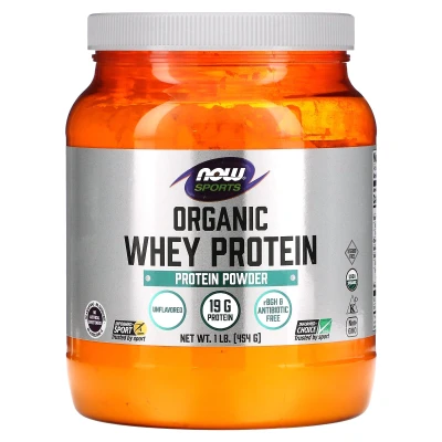 NOW Foods - Sports | Organic Whey Protein | Unflavoured | 1 lb (454 g)