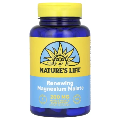 Nature's Life - Renewing Magnesium Malate | 200 mg | 100 Tablets