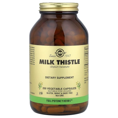 Solgar - Milk Thistle | 250 Vegetable Capsules (450 mg per Capsule)
