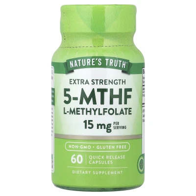 Nature's Truth - 5-MTHF L-Methyl folate | 60 Quick-release Capsules (7.5 mg per Capsule)