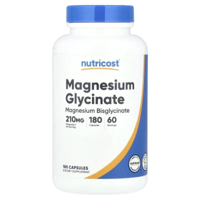 Nutricost - Magnesium Glycinate | 180 Capsules (70 mg per Capsule)