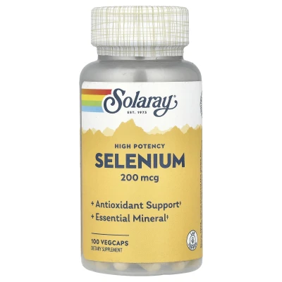 Solaray - Selenium | High Potency | 200 mcg | 100 VegCaps