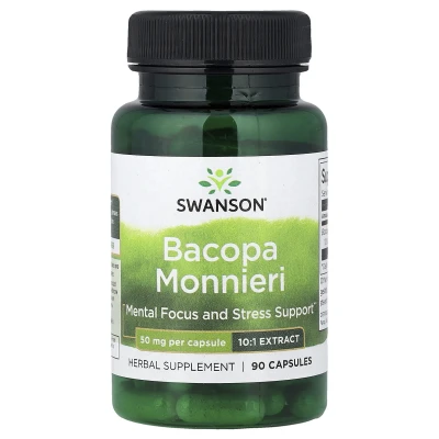Swanson - Bacopa Monnieri | 50 mg | 90 Capsules