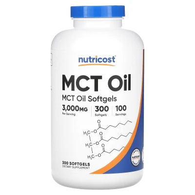 Nutricost - MCT Oil | 300 Softgels (1 | 000 mg per Softgel)
