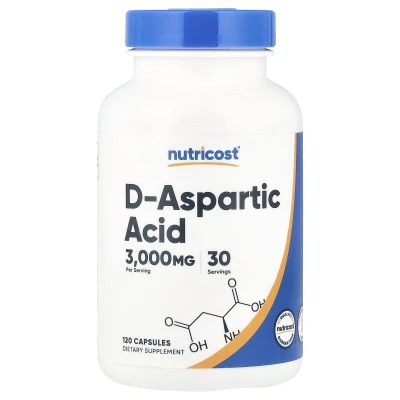 Nutricost - D-Aspartic Acid | 120 Capsules (750 mg per Capsule)