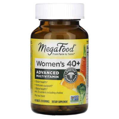MegaFood - Women's 40+ | Advanced Multivitamin | 60 Tablets