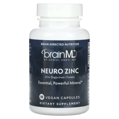 BrainMD - Neuro Zinc (Zinc Bisglycinate Chelate) | 25 mg | 90 Vegan Capsules