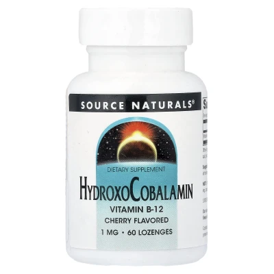 Source Naturals - Hydroxocobalamin | Cherry | 1 mg | 60 Lozenges