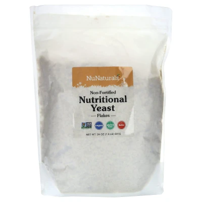 NuNaturals - Non-Fortified Nutritional Yeast Flakes | 1.5 lb (681 g)