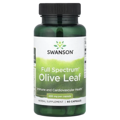 Swanson - Full Spectrum Olive Leaf | 400 mg | 60 Capsules