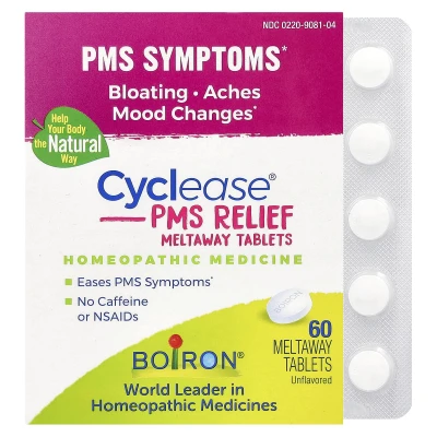 Boiron - Cyclease PMS | Unflavoured | 60 Meltaway Tablets