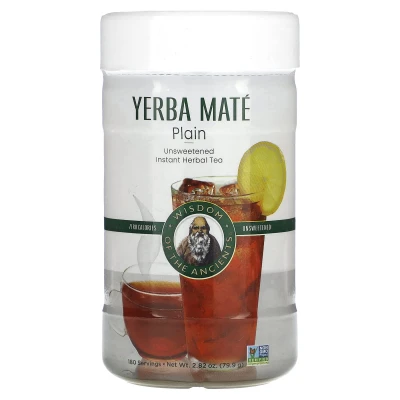 Wisdom Of The Ancients - Yerba Mate Plain | Instant Herbal Tea | Unsweetened | 2.82 oz (79.9 g)