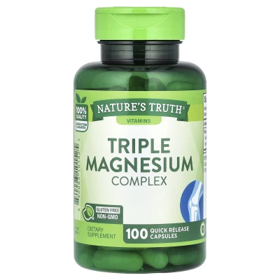 Nature's Truth - Triple Magnesium Complex | 100 Quick Release Capsules (420 mg per Capsule)