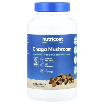 Nutricost - Chaga Mushroom | 150 Capsules (500 mg per Capsule)