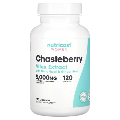 Nutricost - Women | Chasteberry with Dong Quai & Ginger Root | 5000 mg | 120 Capsules
