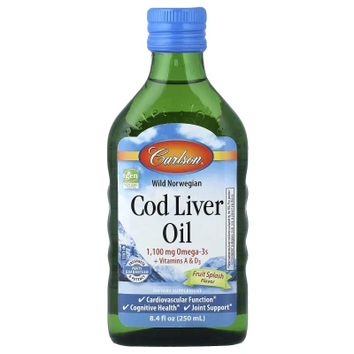 Carlson - Wild Norwegian Cod Liver Oil | Fruit Splash | 8.4 fl oz (250 ml)