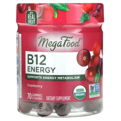 MegaFood - B12 Energy | Cranberry | 70 Gummies