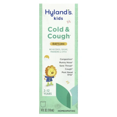 Hyland's Naturals - Kids | Cold & Cough | Daytime | Ages 2-12 | Unflavoured | 4 fl oz (118 ml)