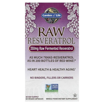 Garden of Life - RAW Resveratrol | 60 Vegan Capsules