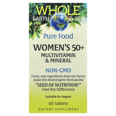 Natural Factors - Whole Earth & Sea® | Women's 50+ Multivitamin & Mineral | 60 Tablets