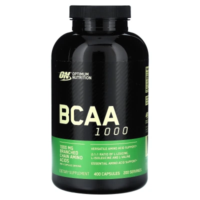Optimum Nutrition - BCAA 1000 | 400 Capsules (500 mg per Capsule)