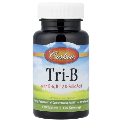 Carlson - Tri-B® with B-6 | B-12 & Folic Acid | 120 Tablets