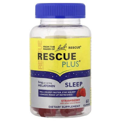 Bach - Rescue Plus® | Sleep Gummies | Strawberry | 60 Gummies (2.5 mg per Gummy)